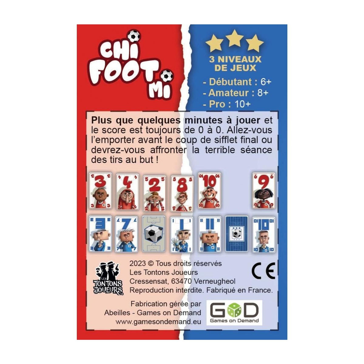 Blackrock Editions CHI FOOT MI le jeu de carte
