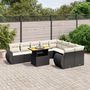 Voir la diapositive 1 : VIDAXL Salon de jardin 10 pcs avec coussins noir resine tressee