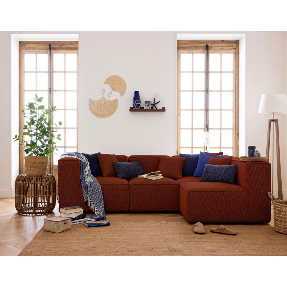 LISA DESIGN Arty - module d'assise gauche - en tissu mailles 3d