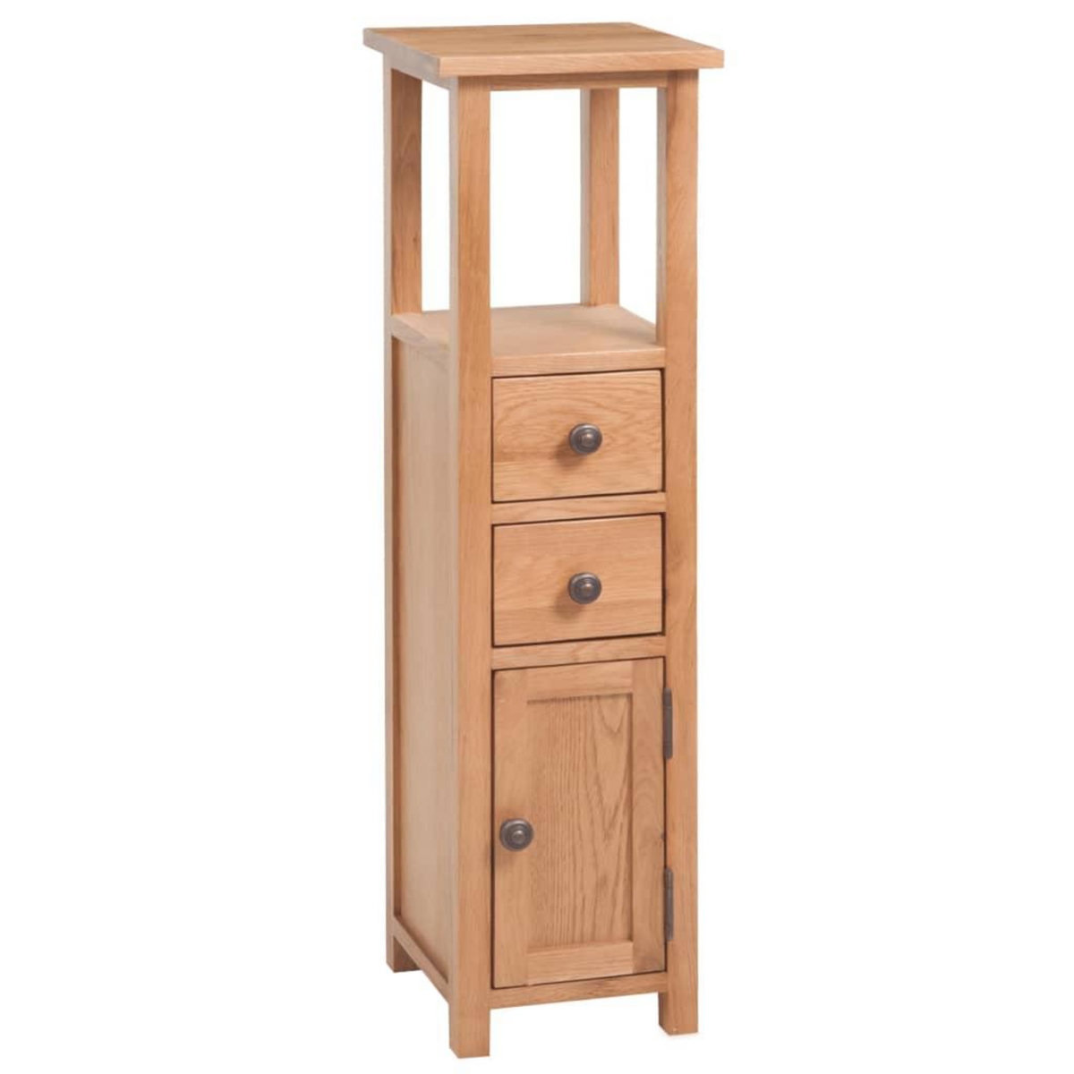 VIDAXL Etagere d'angle 26x26x94 cm Bois de chene massif