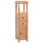 VIDAXL Etagere d'angle 26x26x94 cm Bois de chene massif