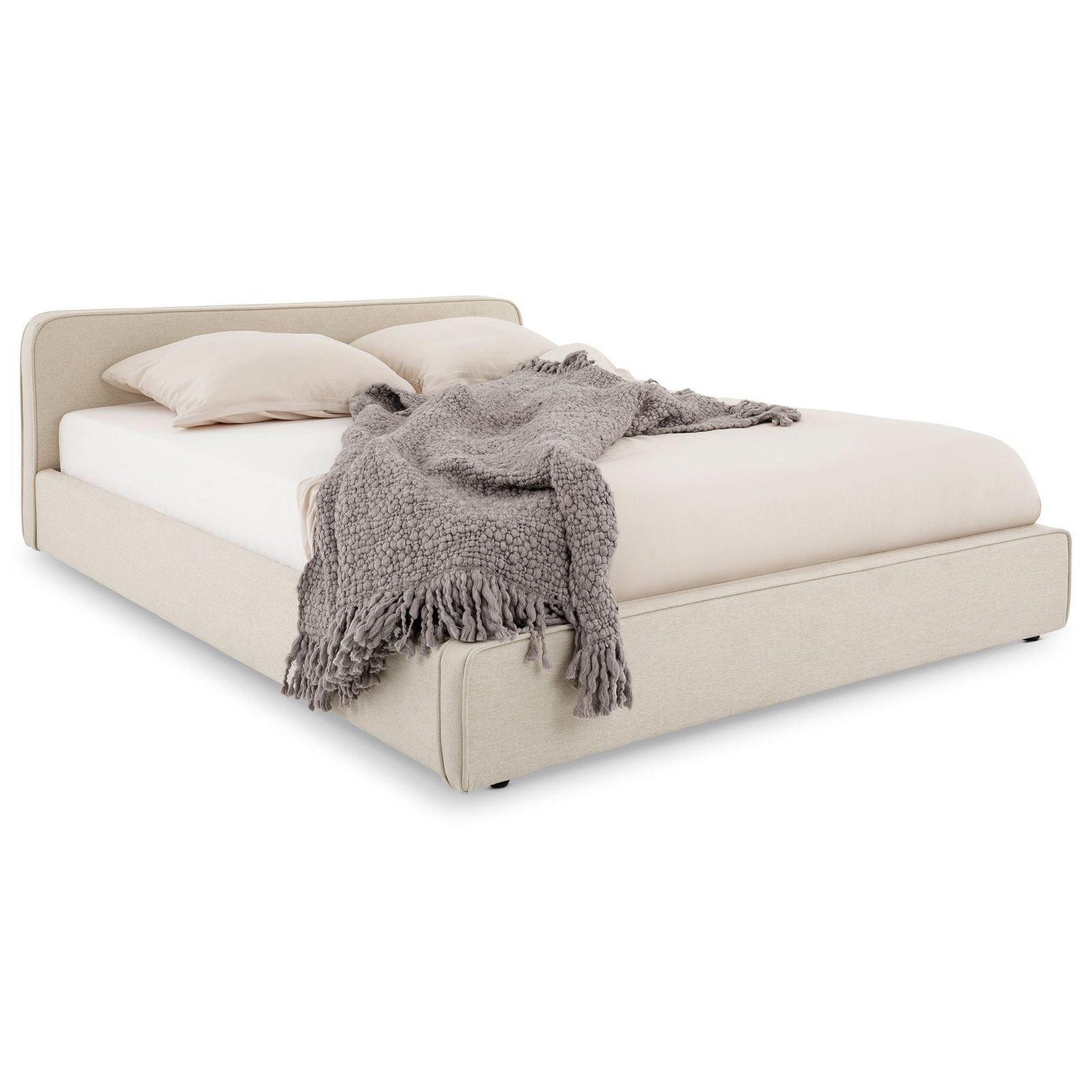 Voir la diapositive 6 : IDIMEX Lit double BELARTI 140 x 190 cm, revêtement en tissu