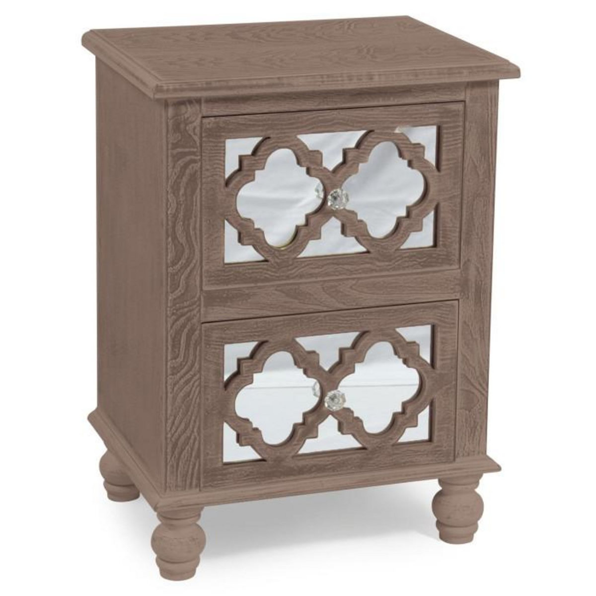 Paris Prix Table de Chevet 2 Tiroirs  Cléophée  60cm Naturel