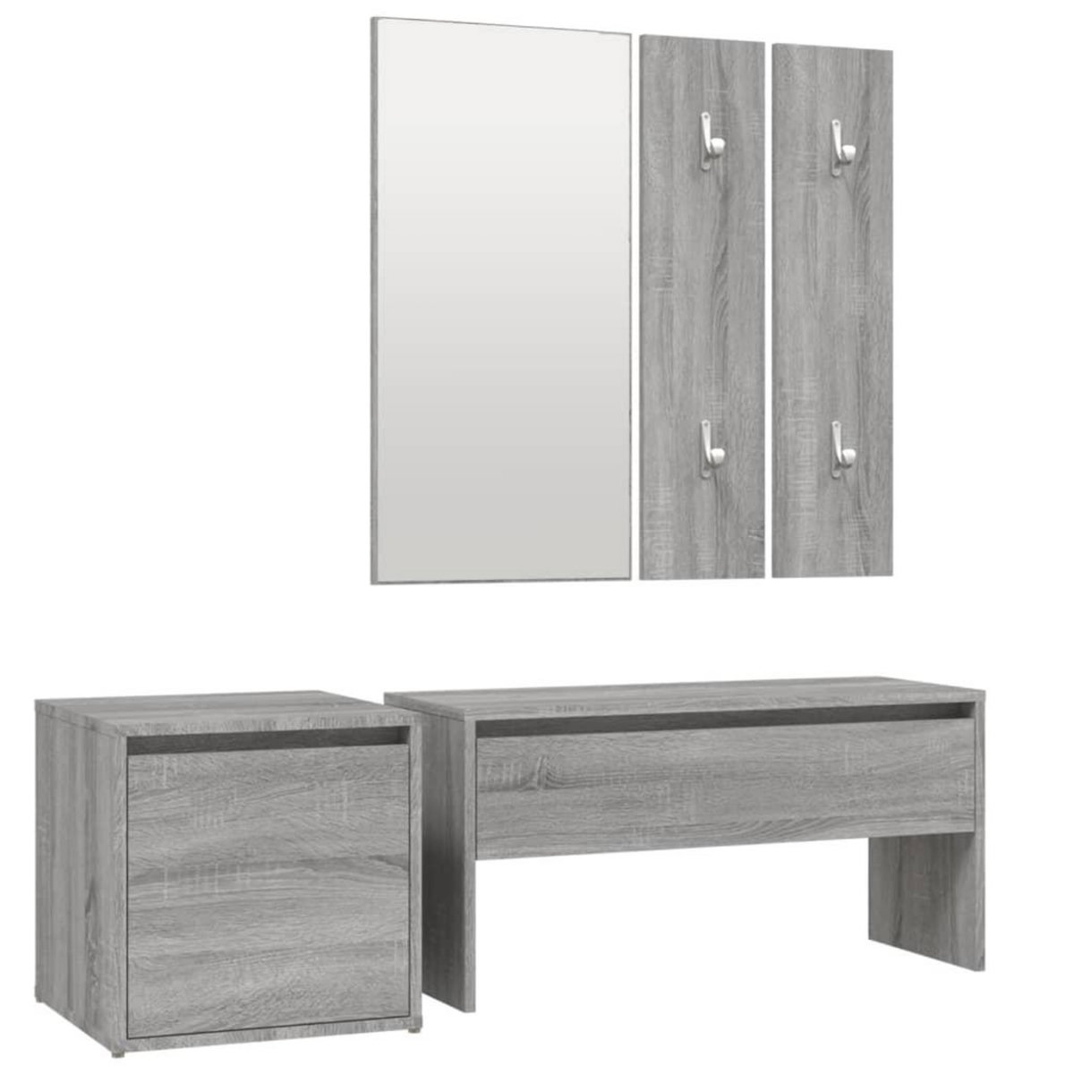 VIDAXL Ensemble de meubles de couloir Sonoma gris Bois d'ingenierie