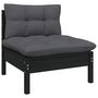 Voir la diapositive 4 : VIDAXL Salon de jardin 3 pcs avec coussins anthracite bois de pin