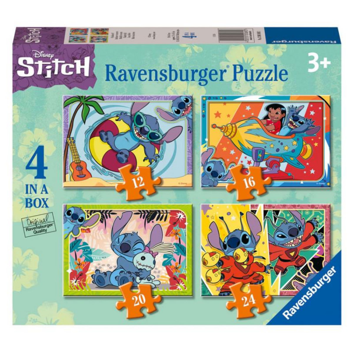 RAVENSBURGER Ravensburger - Jigsaw puzzle Disney Stitch, 4in1 120010692