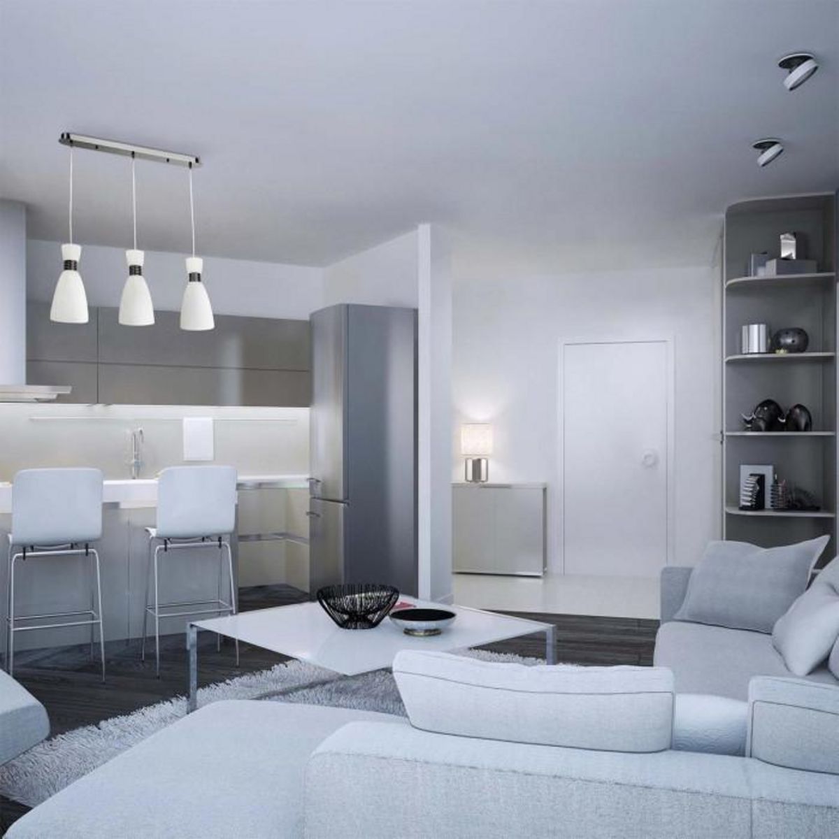 Paris Prix Plafonnier 3 Têtes Métal  Viyel  40cm Blanc