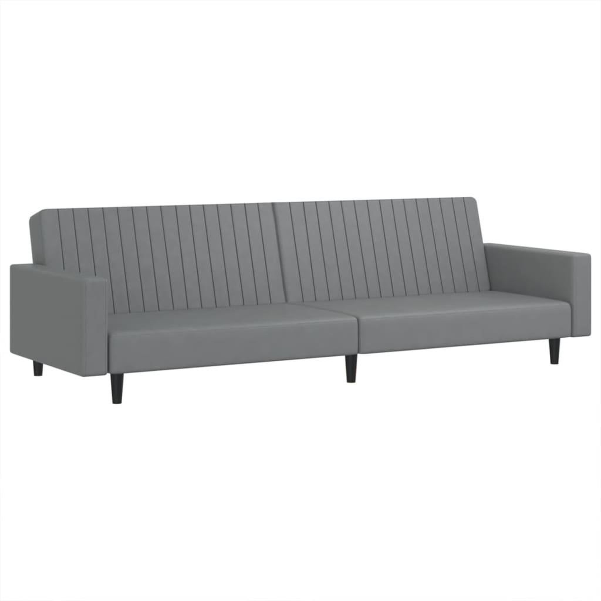 Voir la diapositive 2 : VIDAXL Canape-lit 2 places gris similicuir