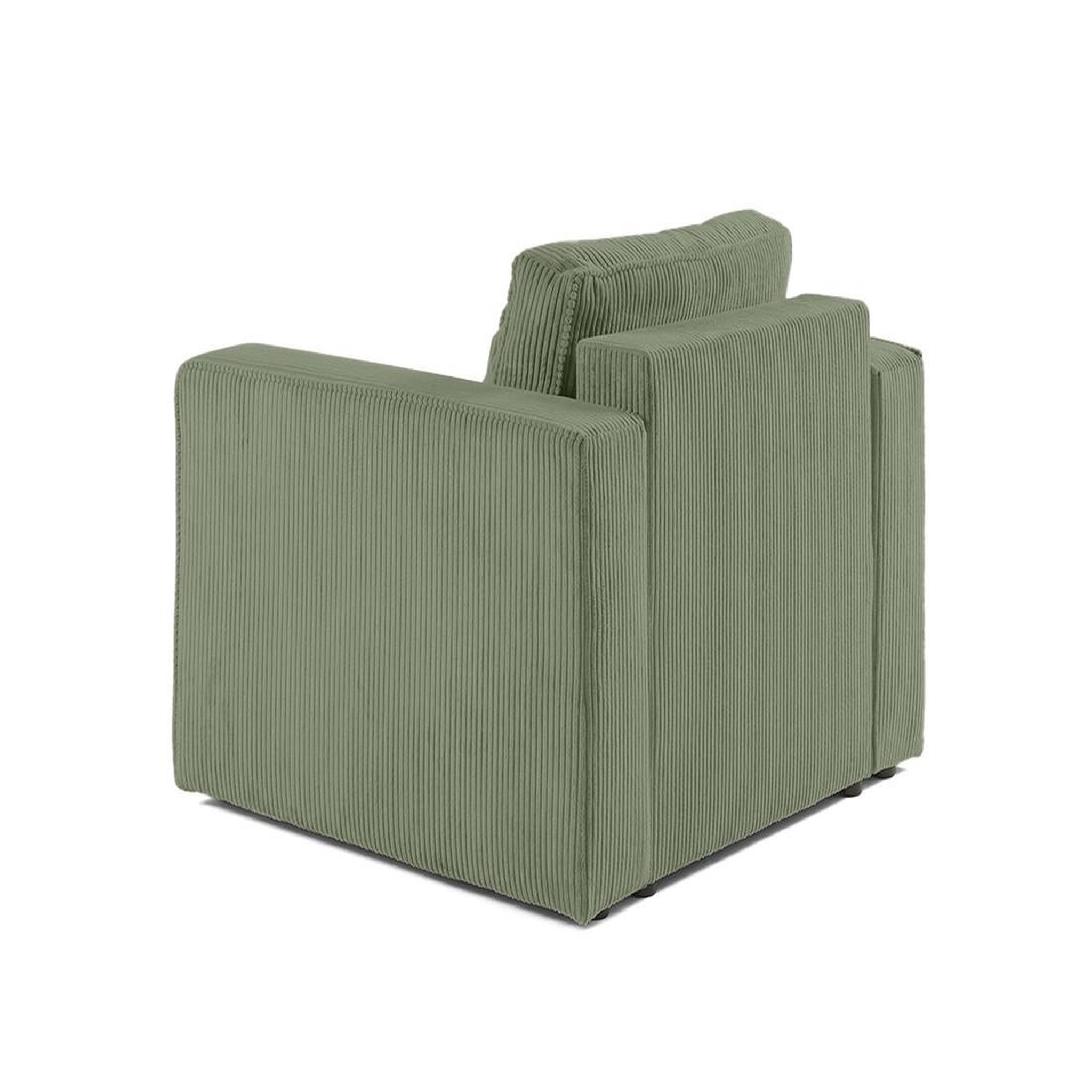 Voir la diapositive 3 : BEST MOBILIER Topaze - fauteuil - en velours côtelé
