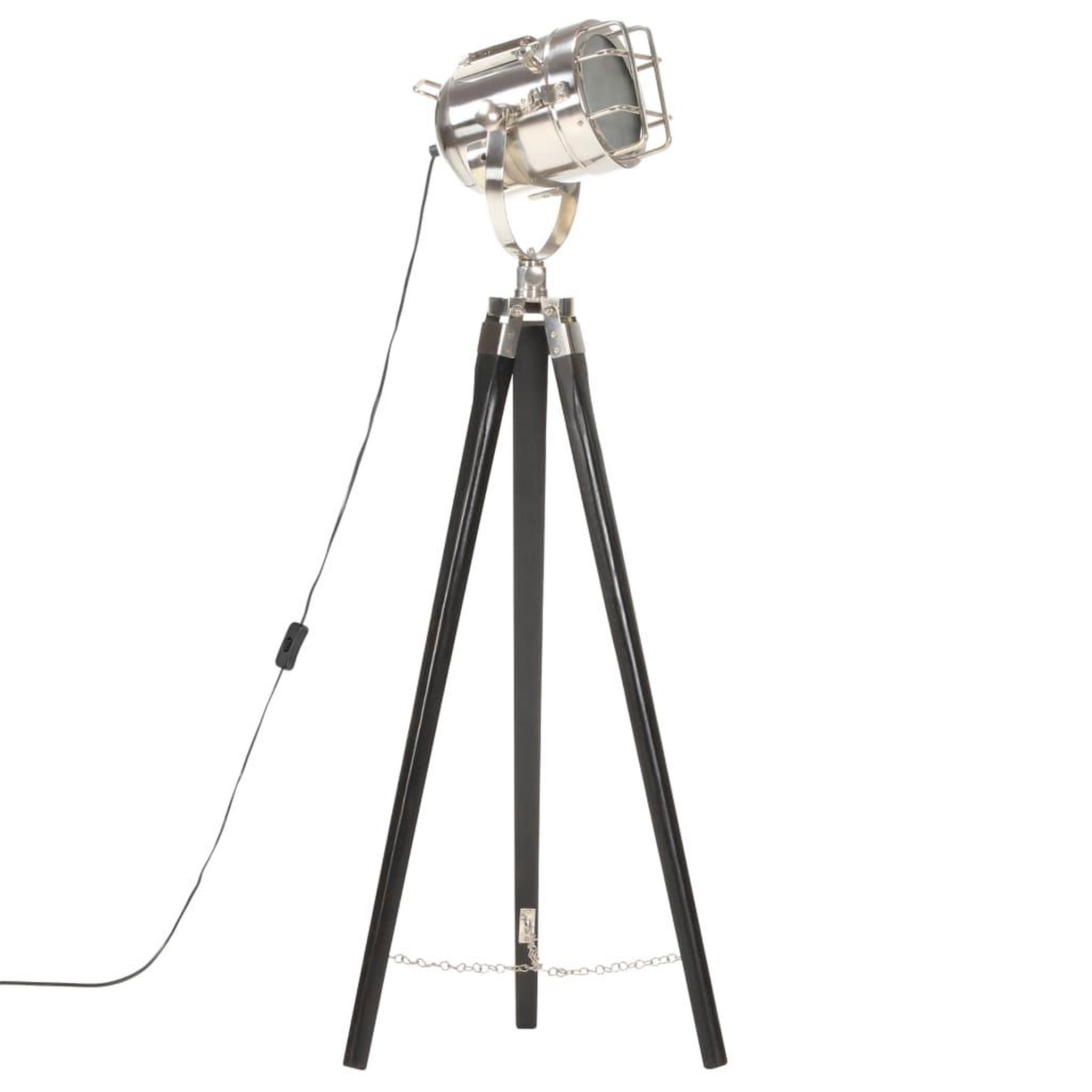 Voir la diapositive 2 : VIDAXL Lampadaire a trepied Noir Bois de manguier massif 97 cm