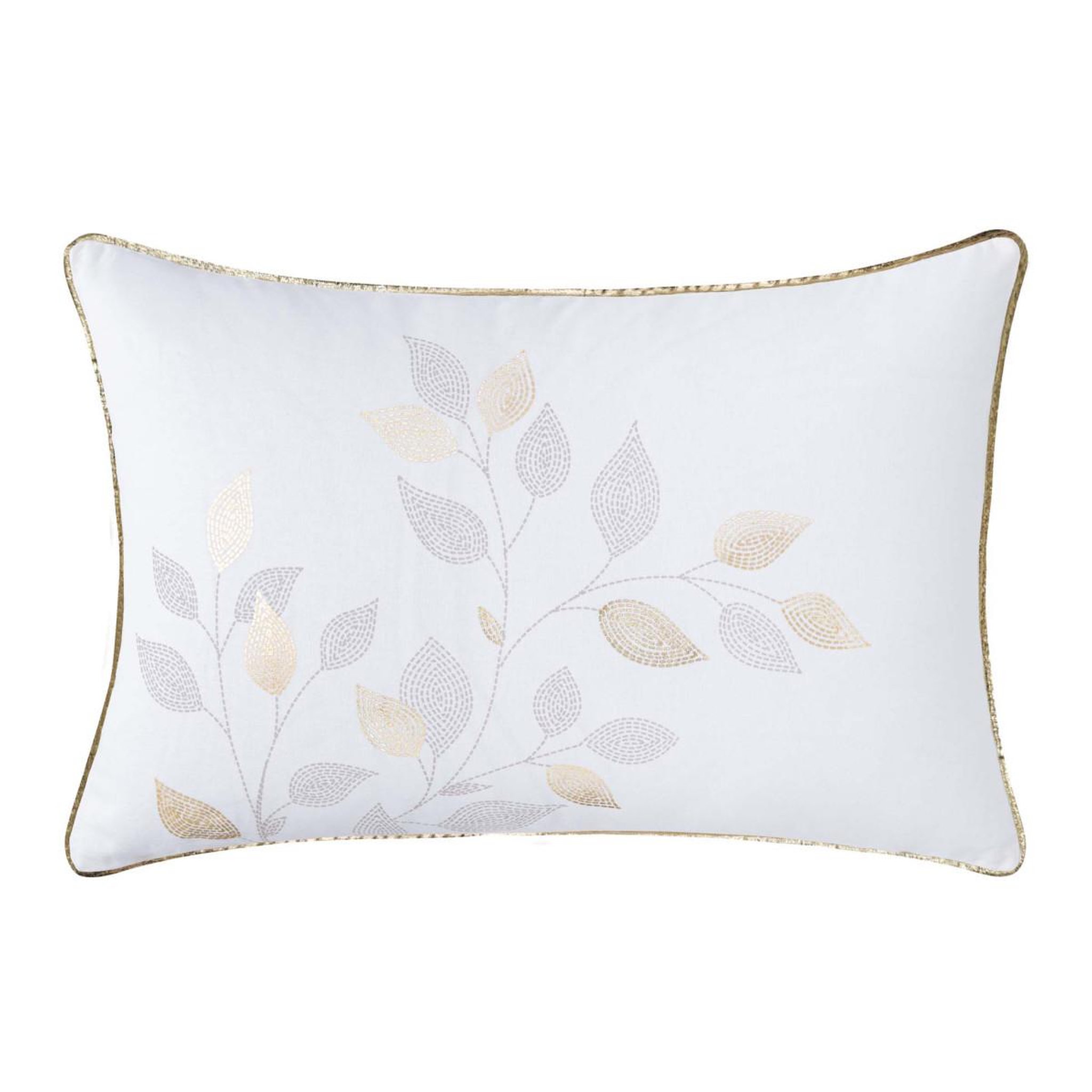 Douceur d'Intérieur Coussin déco passepoil  duchesse  40x60cm blanc