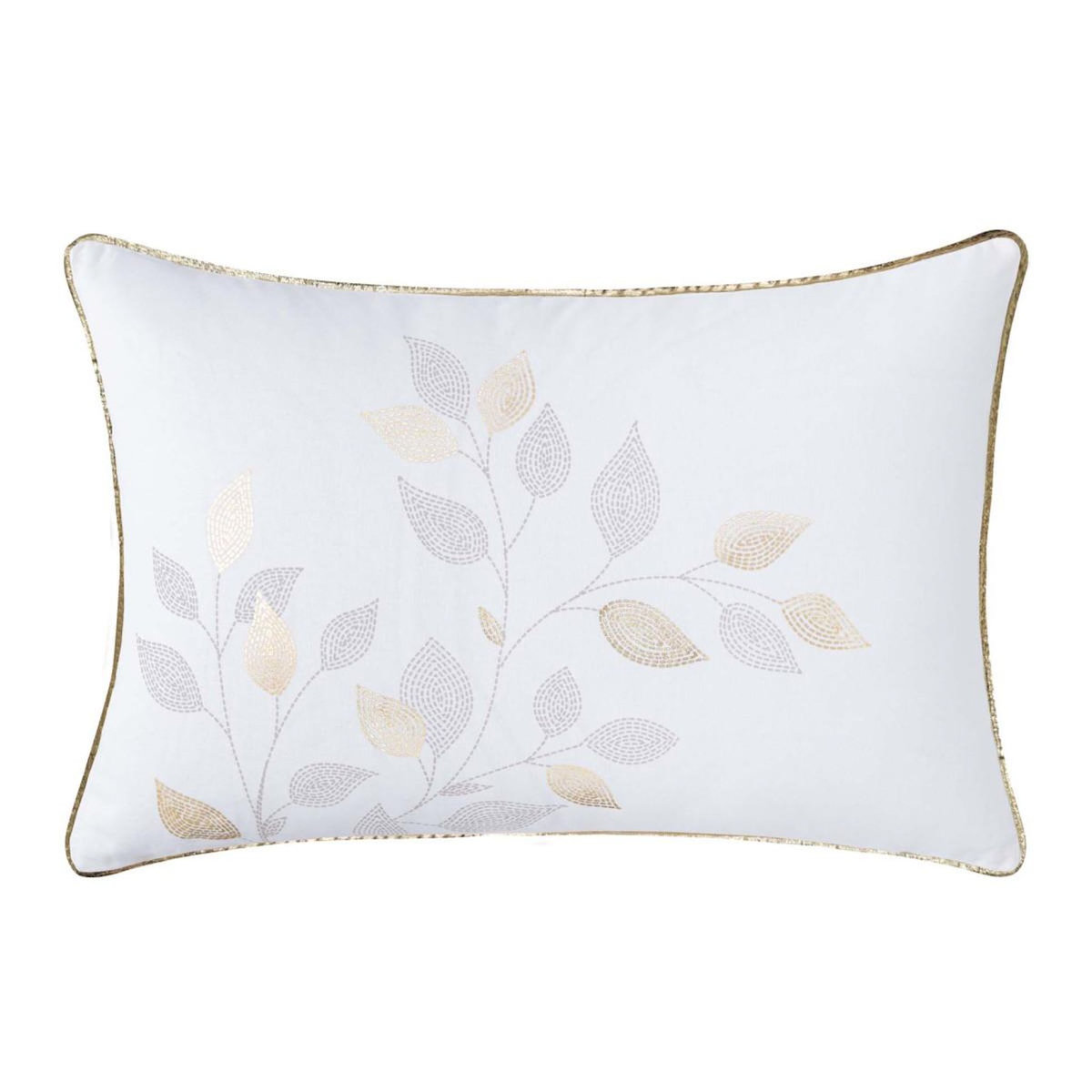 Paris Prix Coussin Déco Passepoil  Duchesse  40x60cm Blanc