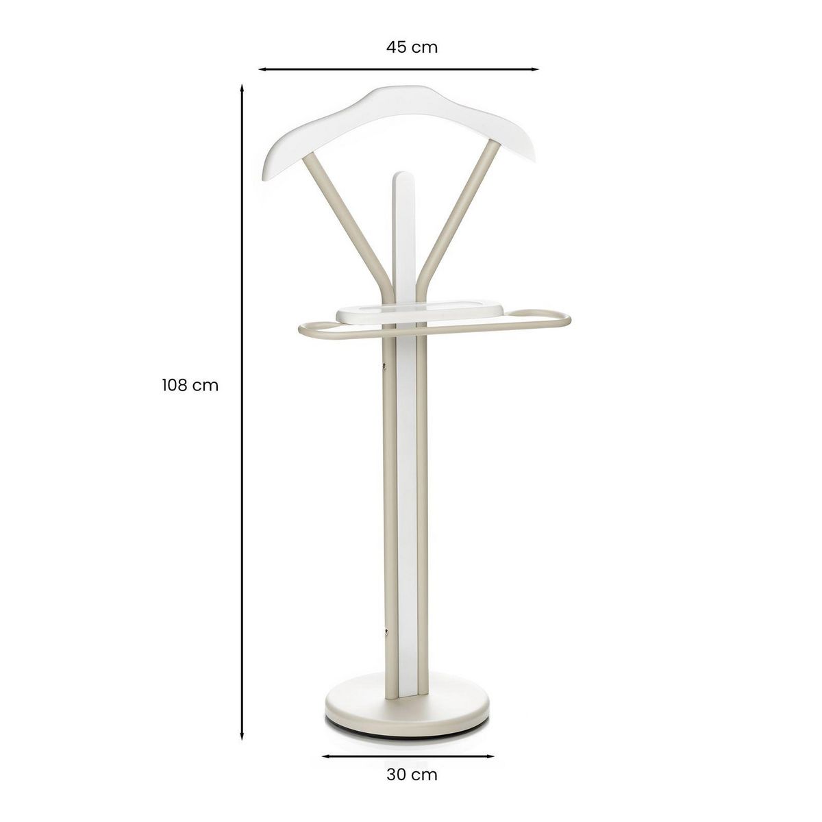 IDIMEX Valet FABIO, en métal laqué et MDF