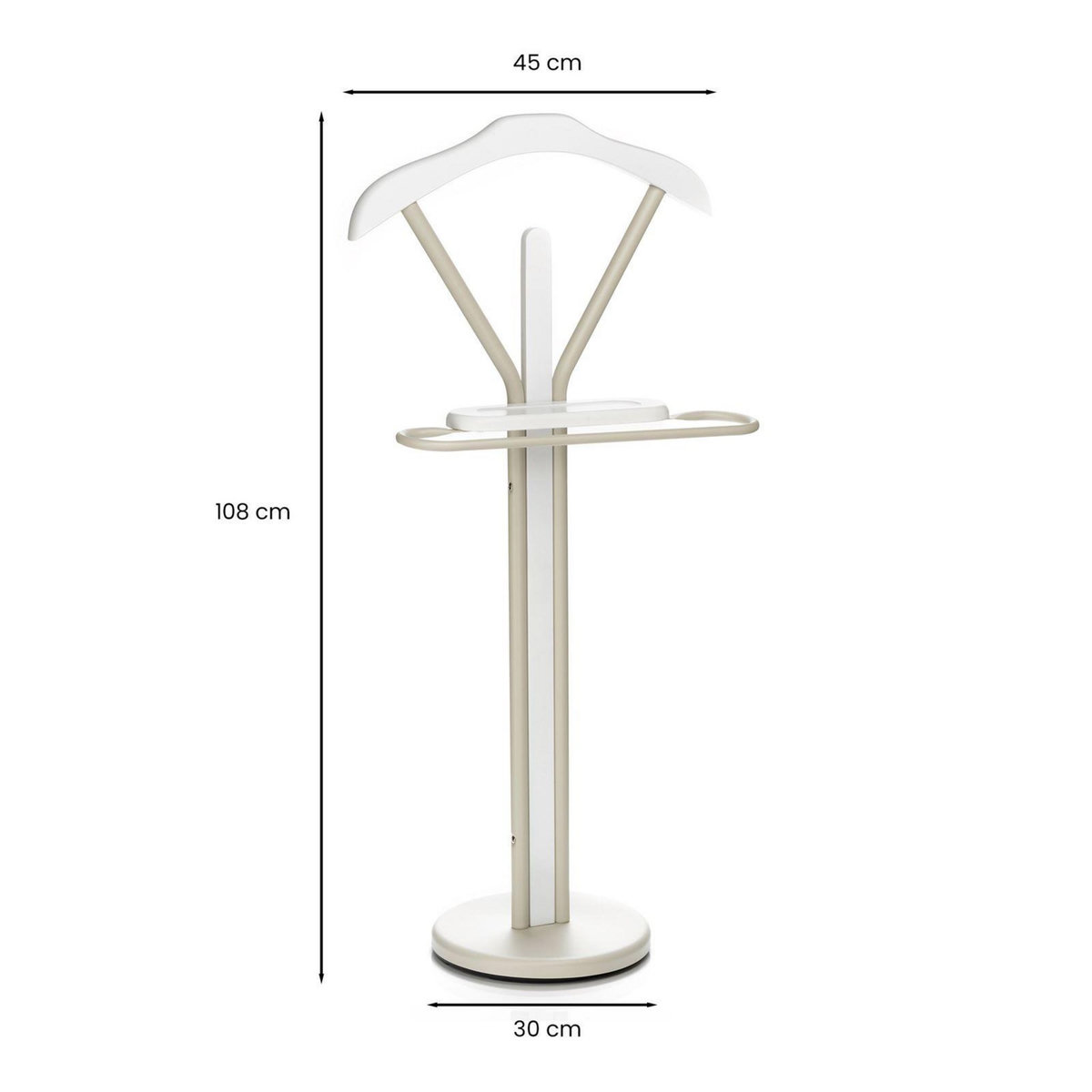 IDIMEX Valet FABIO, en métal laqué et MDF