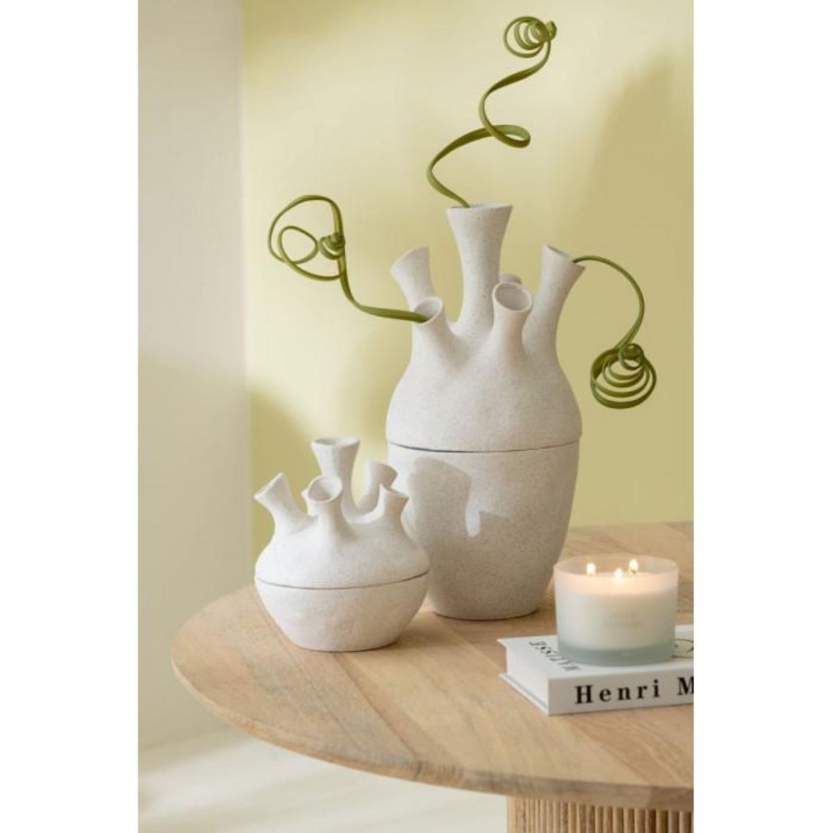 Paris Prix Vase Corail en Argile  Seymour  29cm Blanc