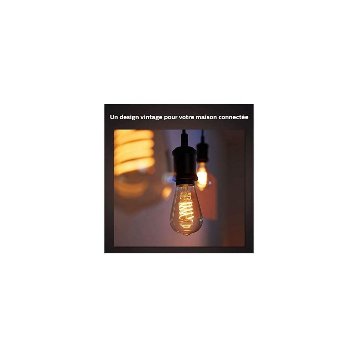 Philips Ampoule LED connectée HUE White E27 9W Filament Edison