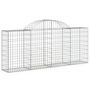 Voir la diapositive 3 : VIDAXL Paniers a gabions arques 15 pcs 200x30x80/100 cm Fer galvanise