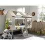 Voir la diapositive 5 : Paris Prix Pack - Lit Cabane Enfant, Sommier & 4 Rideaux  Charlotte  90x200cm Beige