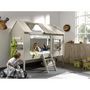 Voir la diapositive 5 : Paris Prix Pack - Lit Cabane Enfant, Sommier & 4 Rideaux  Charlotte  90x200cm Beige