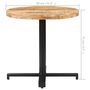 Voir la diapositive 6 : VIDAXL Table de bistro Ronde Ø80x75 cm Bois de manguier brut