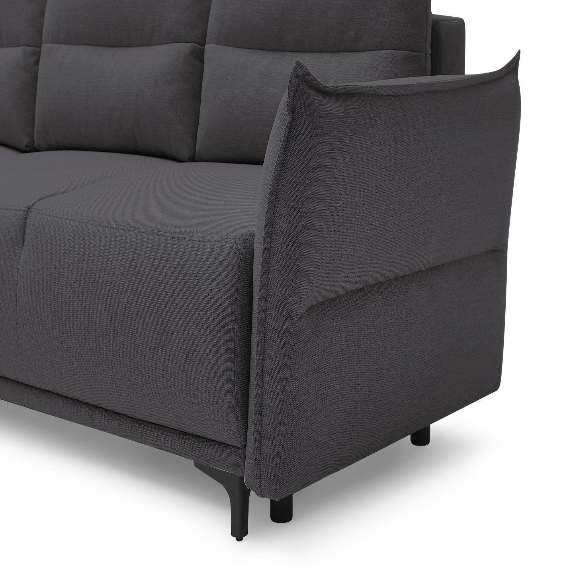Voir la diapositive 4 : LISA DESIGN Arya - canapé d'angle convertible - avec coffre - 5 places - style contemporain - gauche