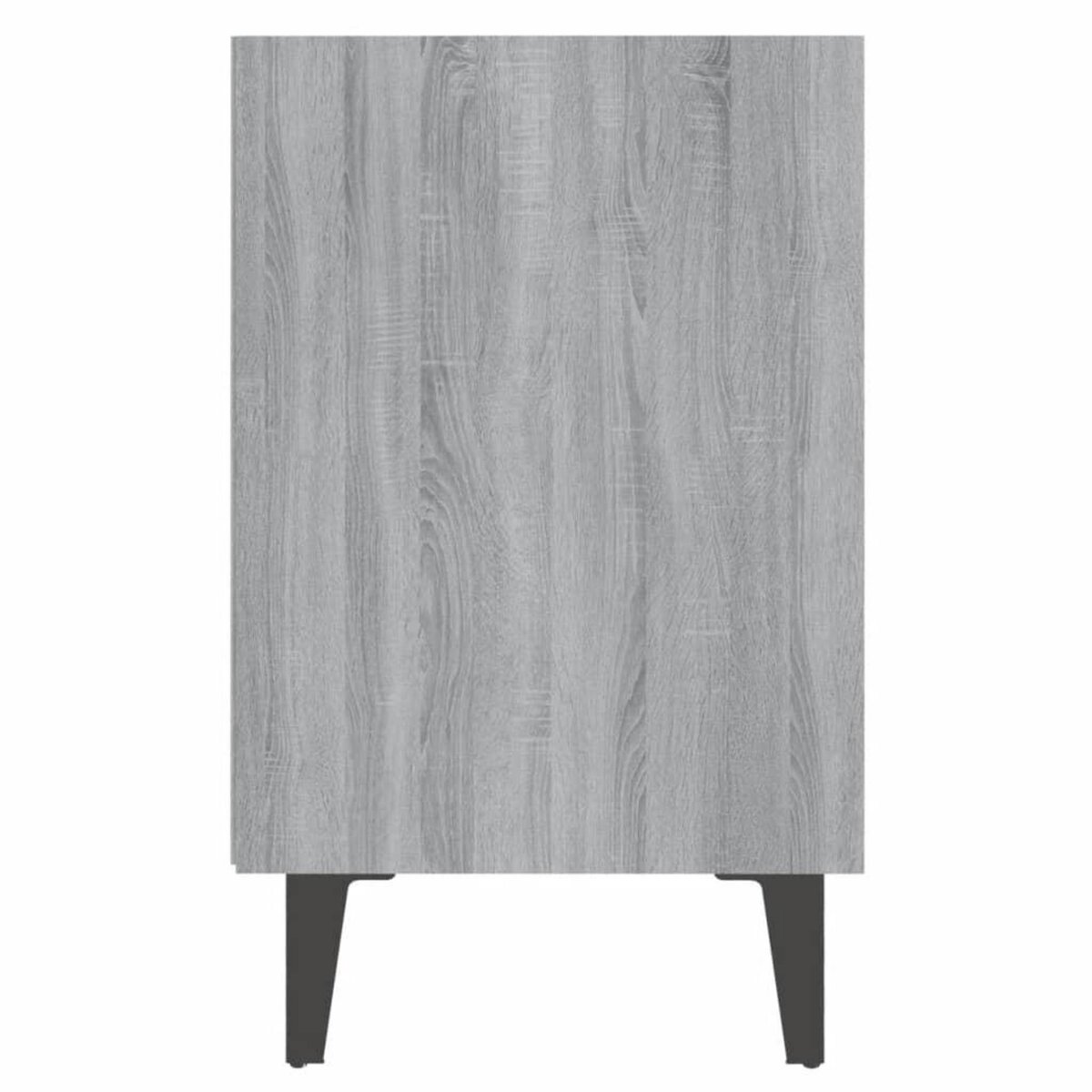 VIDAXL Table de chevet avec pieds en metal Sonoma gris 40x30x50 cm