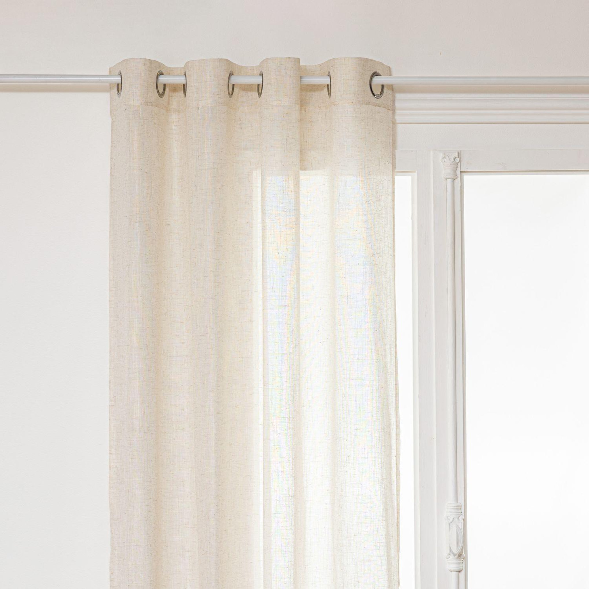 Voir la diapositive 3 : ATMOSPHERA Voilage effet lin alla - 140 x 240 cm - beige