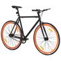 Voir la diapositive 2 : VIDAXL Vélo à pignon fixe noir et orange 700c 59 cm