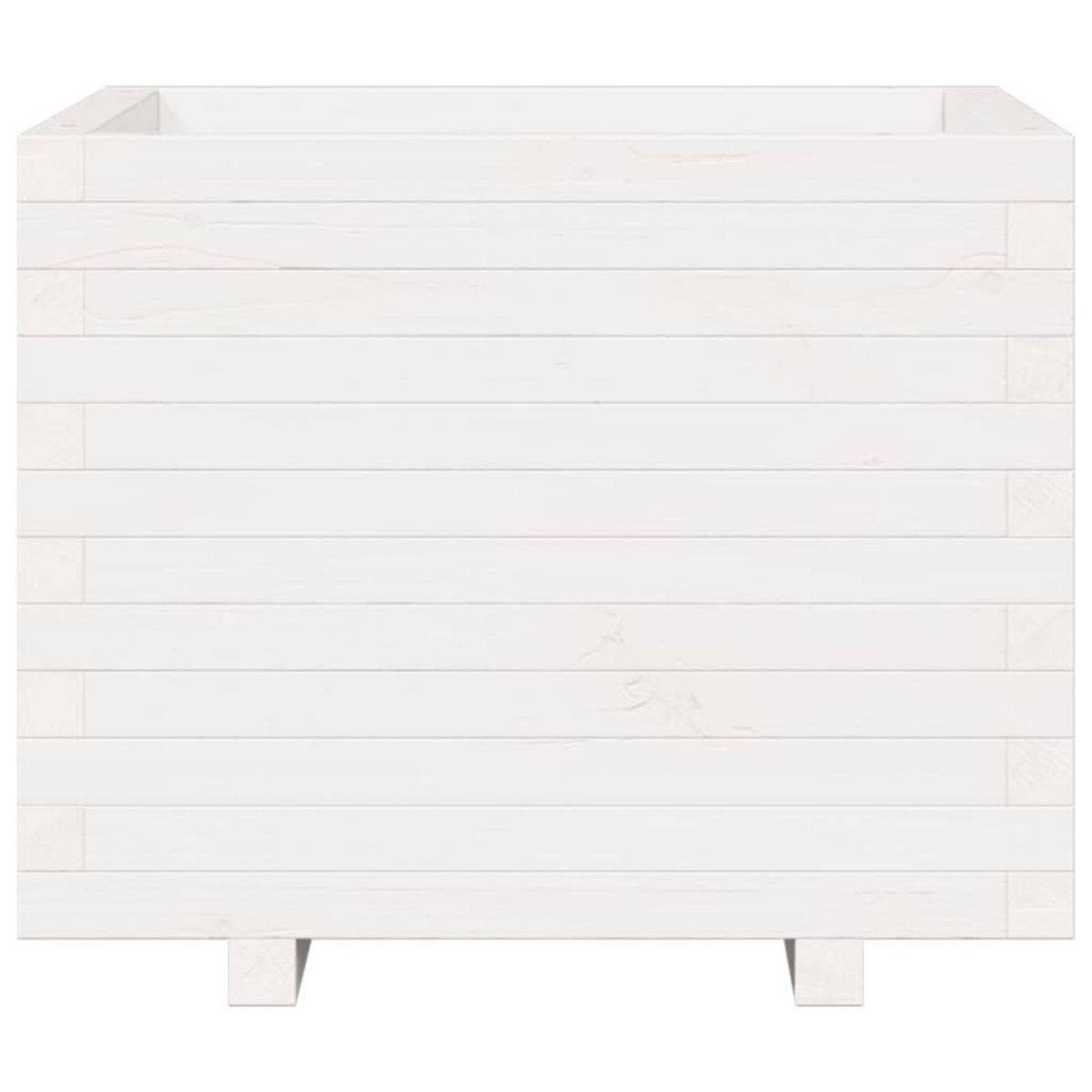 VIDAXL Jardiniere blanc 60x60x49,5 cm bois de pin massif