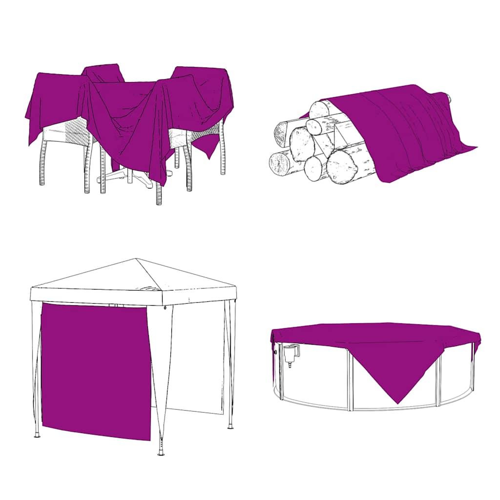 Voir la diapositive 5 : VIDAXL Couverture vegetale avec œillets 3x5 m PVC
