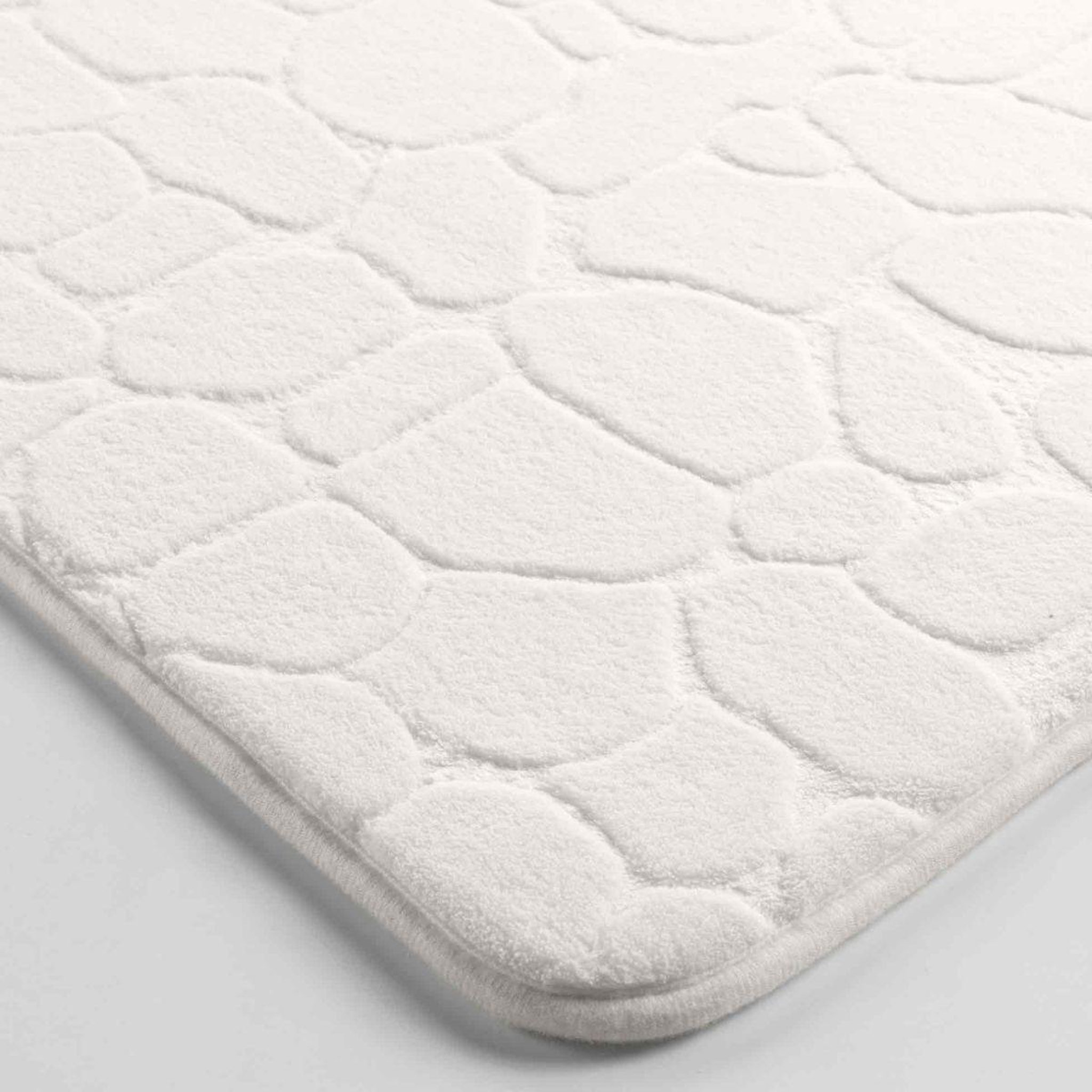 Voir la diapositive 2 : Douceur d'Intérieur Tapis de bain  ricochet  50x120cm blanc