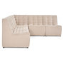 Voir la diapositive 1 : LISA DESIGN Ellie - canapé modulable d'angle réversible 5 places en velours texturé