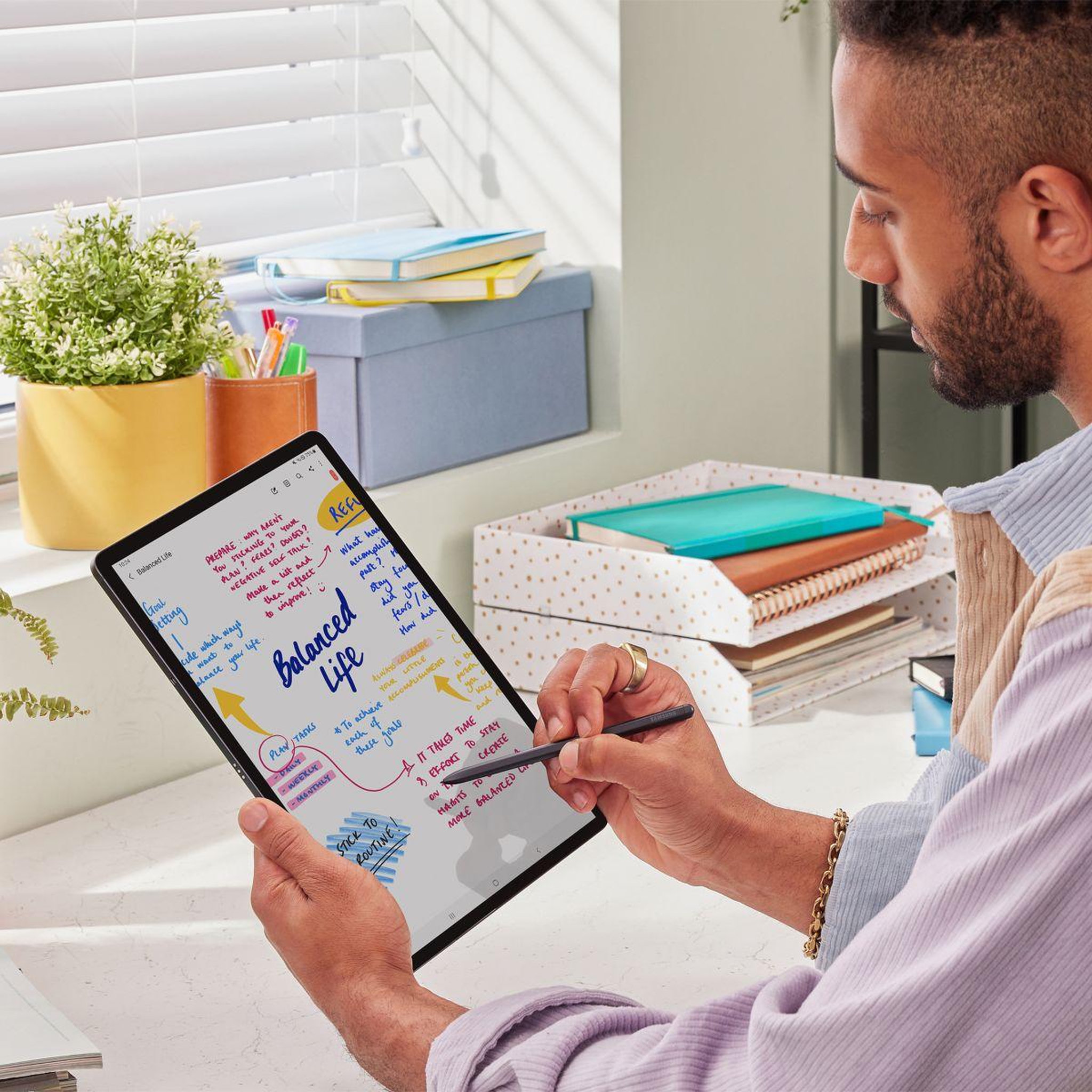 Voir la diapositive 2 : Samsung Tablette Android Galaxy Tab S7FE 12.4 Wifi 64Go Noir