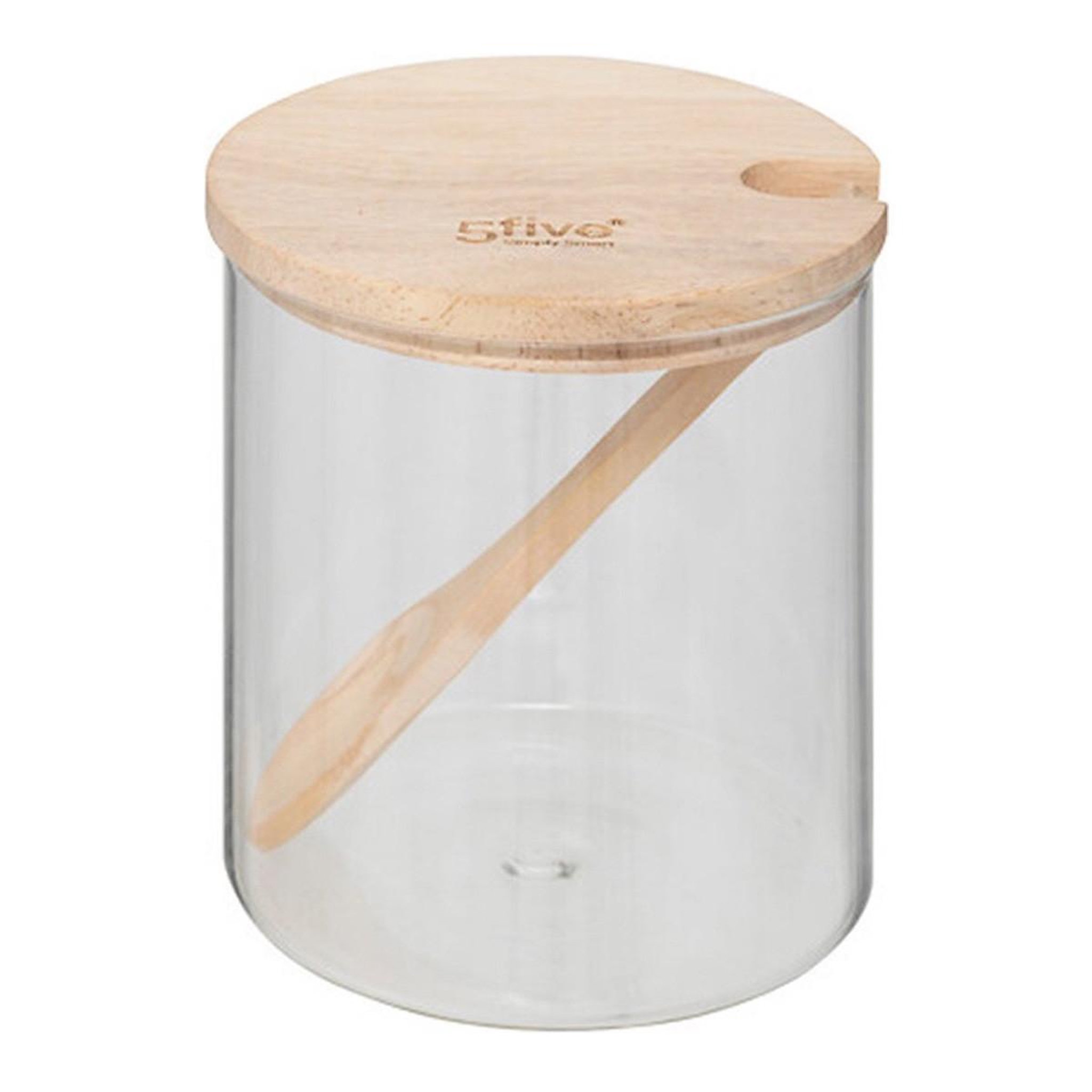 FIVE Sucrier en verre & cuillère  hermet  0,4l transparent