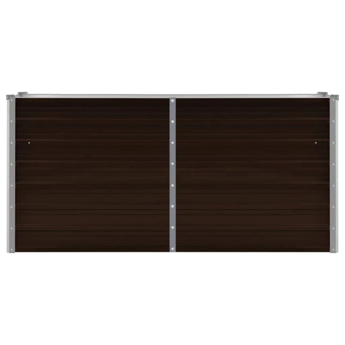 VIDAXL Lit sureleve de jardin Marron 160x40x77 cm Acier galvanise