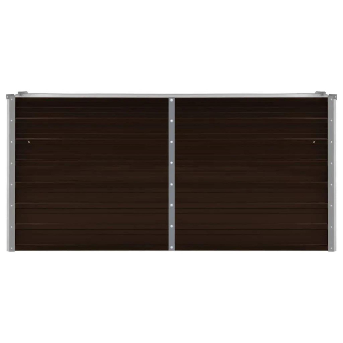 VIDAXL Lit sureleve de jardin Marron 160x40x77 cm Acier galvanise
