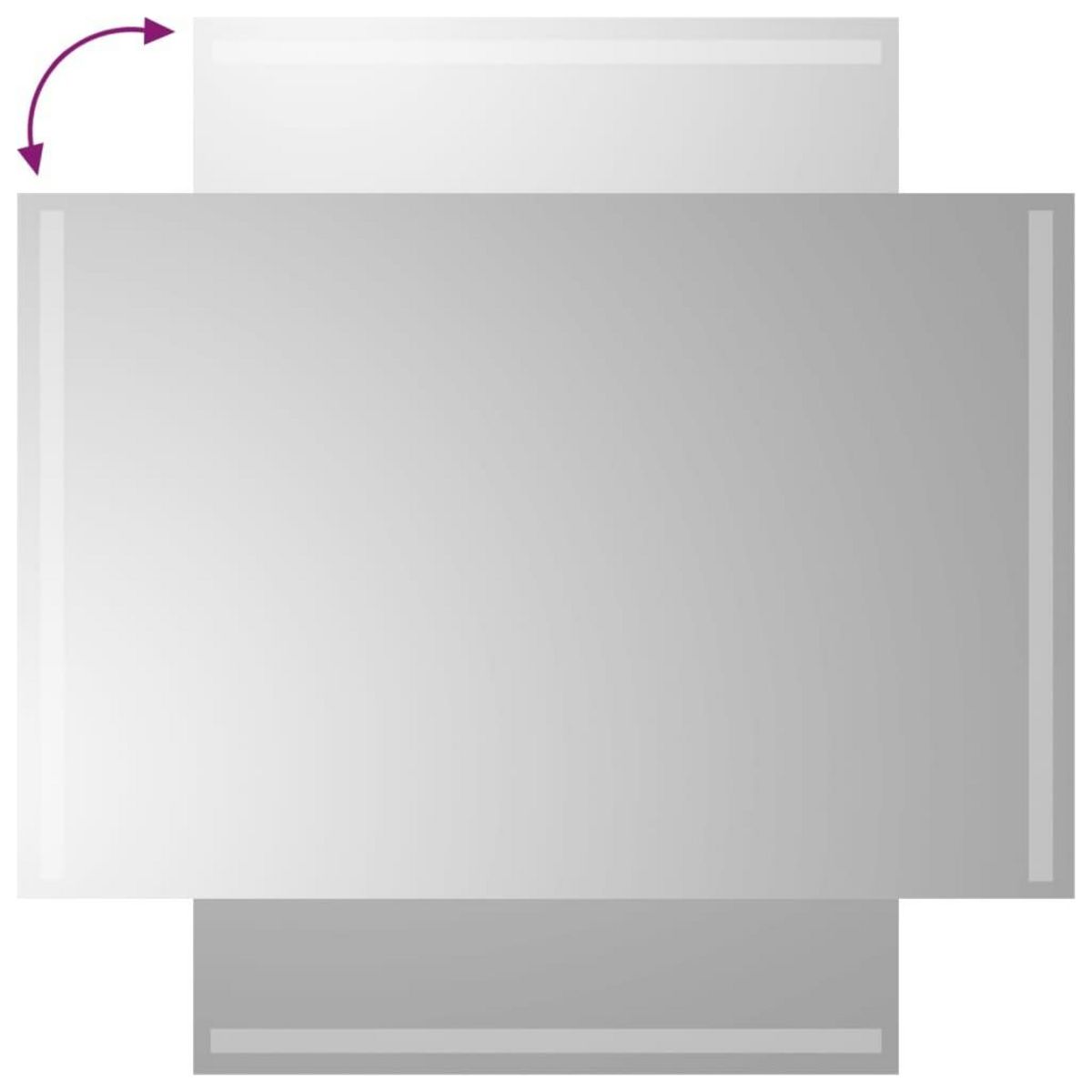 VIDAXL Miroir de salle de bain a LED 60x90 cm