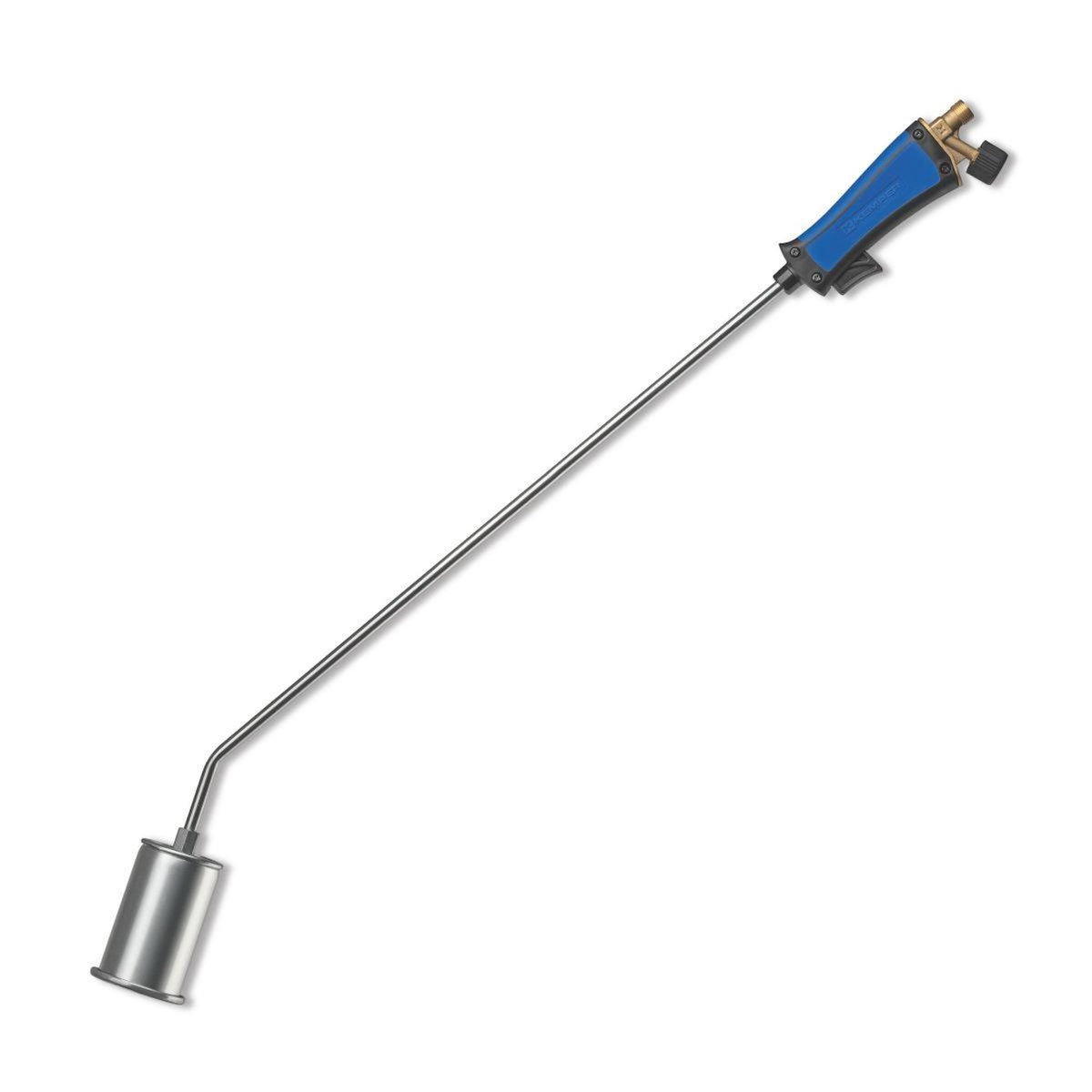 Kemper Desherbeur thermique + Chariot à roues pour bouteille gaz + Allume gaz + Détendeur Gaz Bruleur 60mm Tuyau 5m Désherbage KEMPER