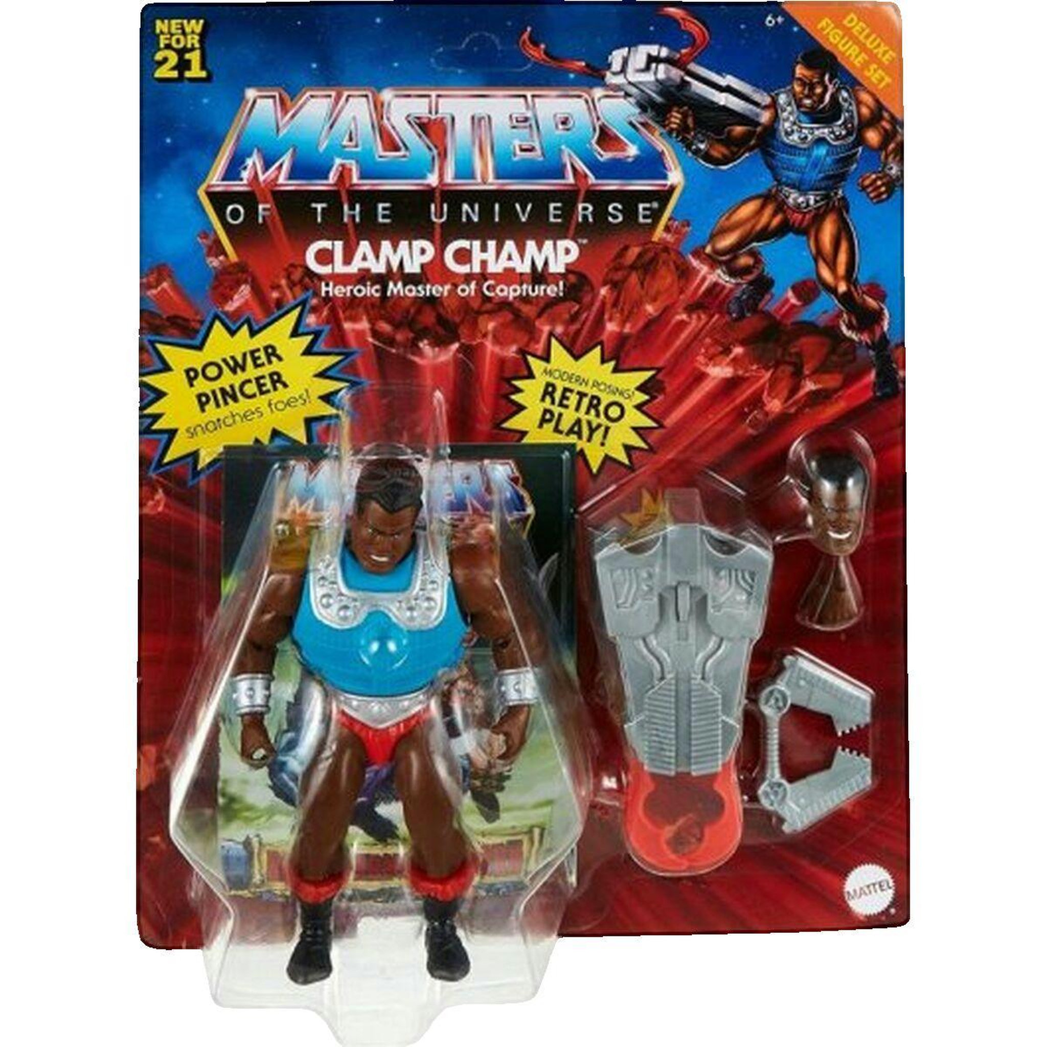 Voir la diapositive 2 : ASTER Figurine Masters of the Universe Origins Deluxe Clamp Champ Aster