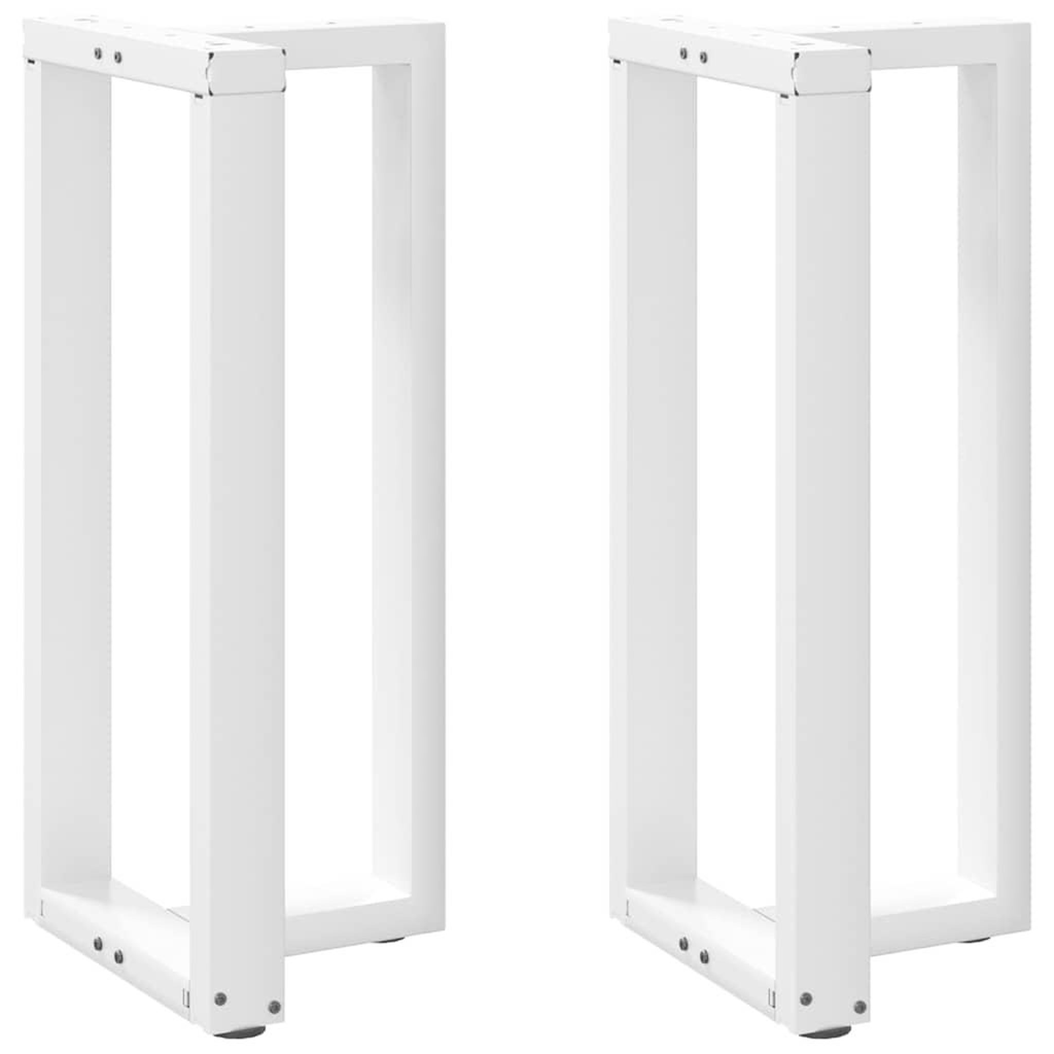 Voir la diapositive 2 : VIDAXL Pieds de table de bar forme de T 2 pcs blanc 40x35x(90-91) cm
