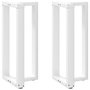 Voir la diapositive 2 : VIDAXL Pieds de table de bar forme de T 2 pcs blanc 40x35x(90-91) cm