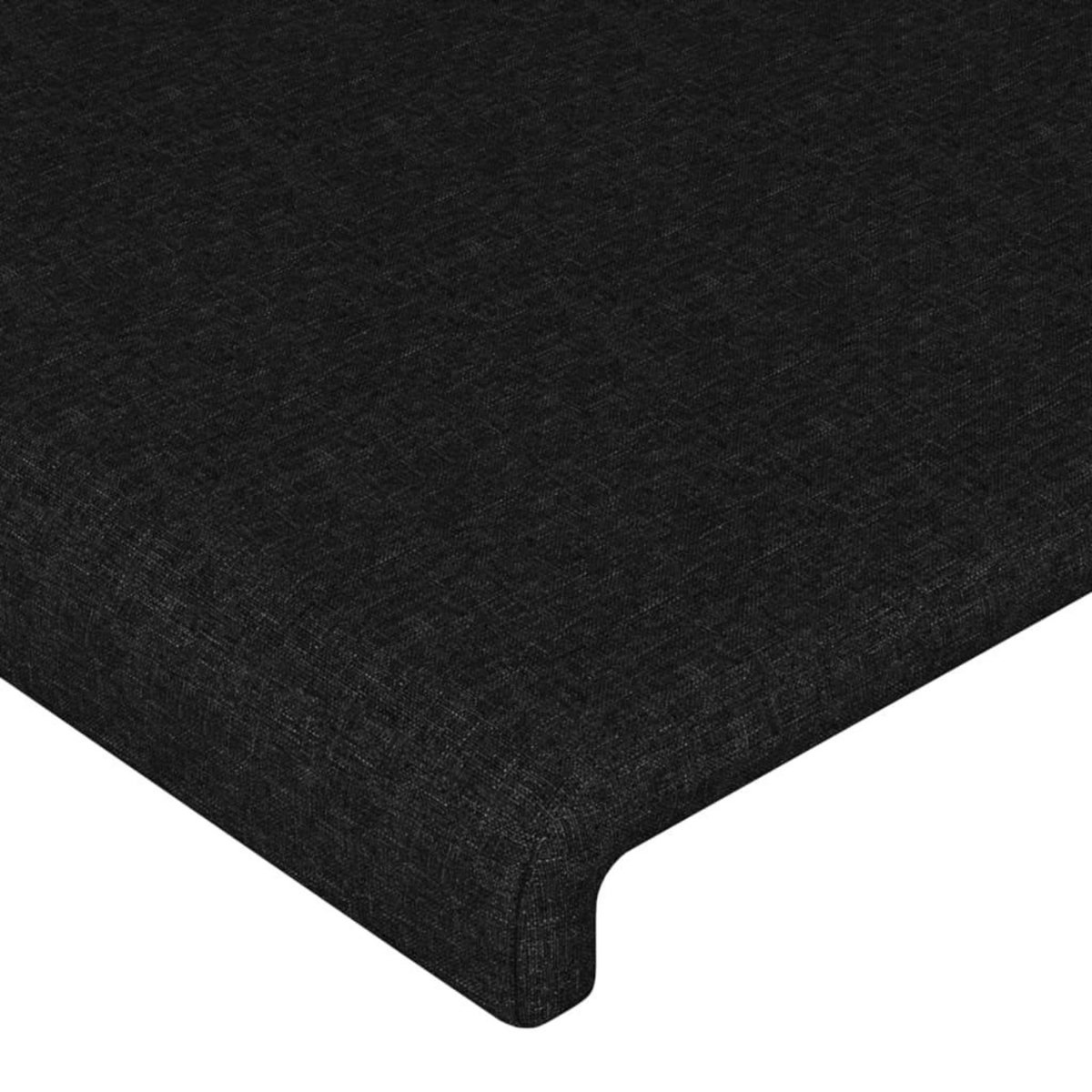 VIDAXL Tete de lit avec oreilles Noir 203x23x118/128 cm Tissu