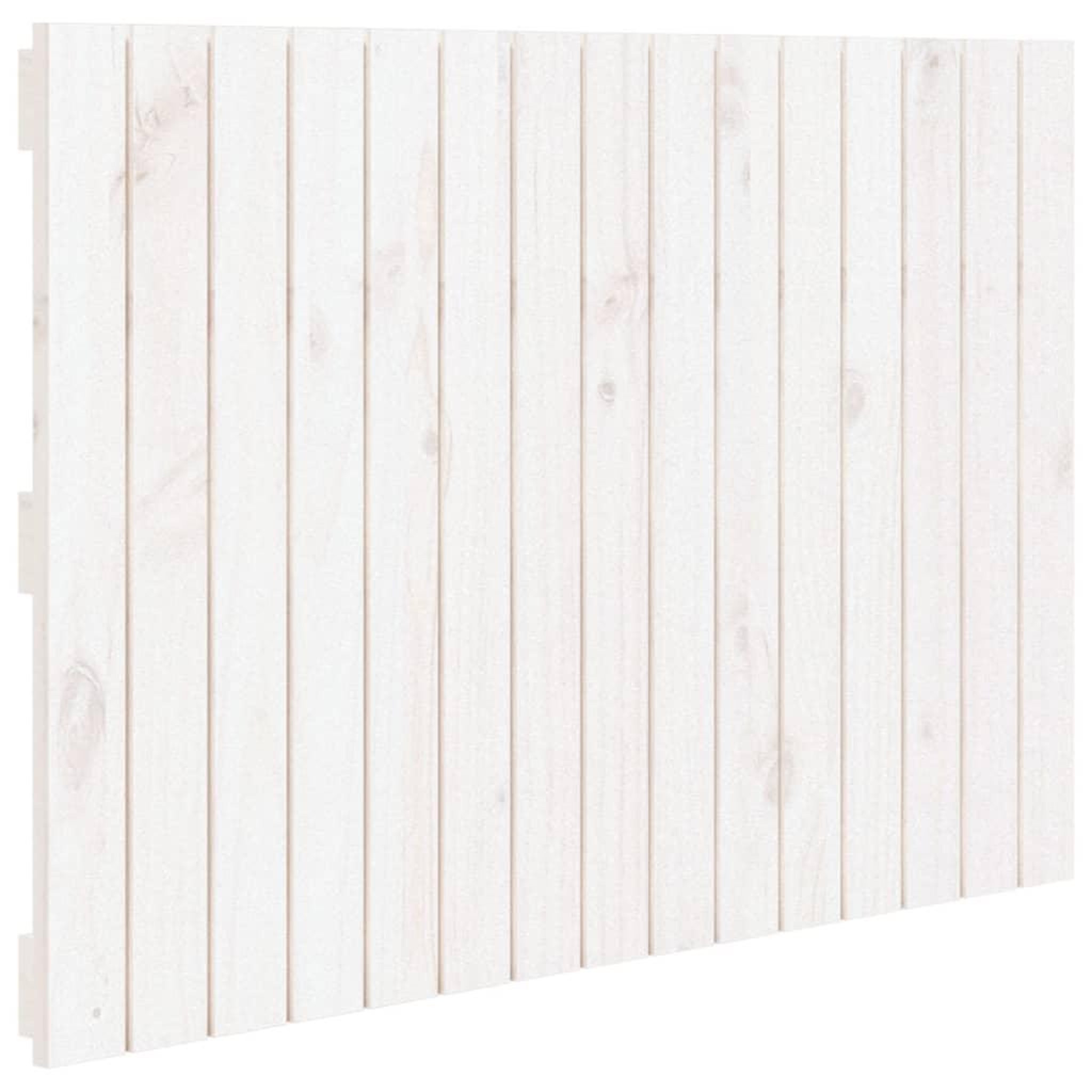 Voir la diapositive 2 : VIDAXL Tete de lit murale Blanc 95,5x3x60 cm Bois massif de pin