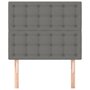 Voir la diapositive 3 : VIDAXL Tetes de lit 2 pcs Gris fonce 80x5x78/88 cm Tissu