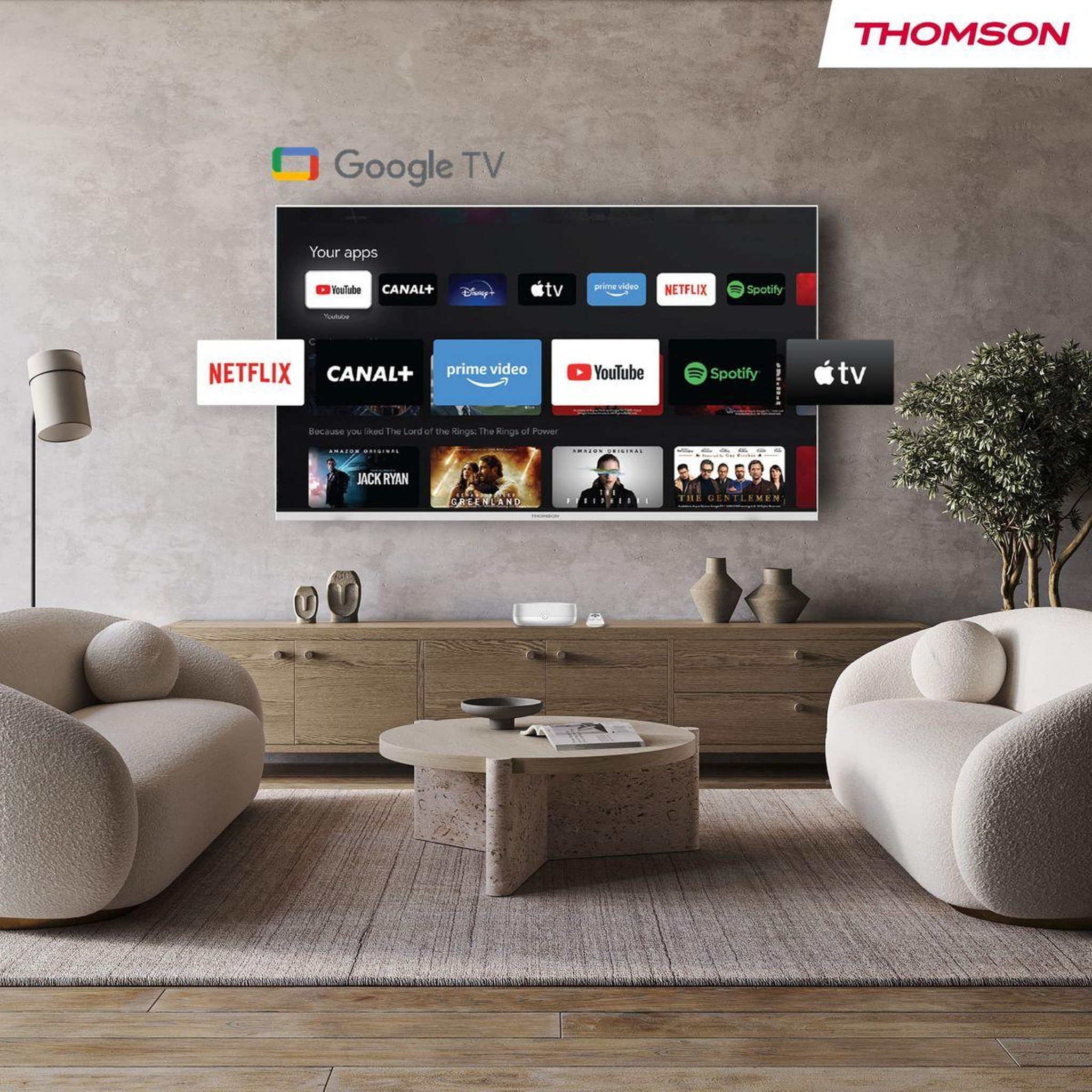 Voir la diapositive 2 : THOMSON Passerelle multimédia 270w box 4k plus avec google tv