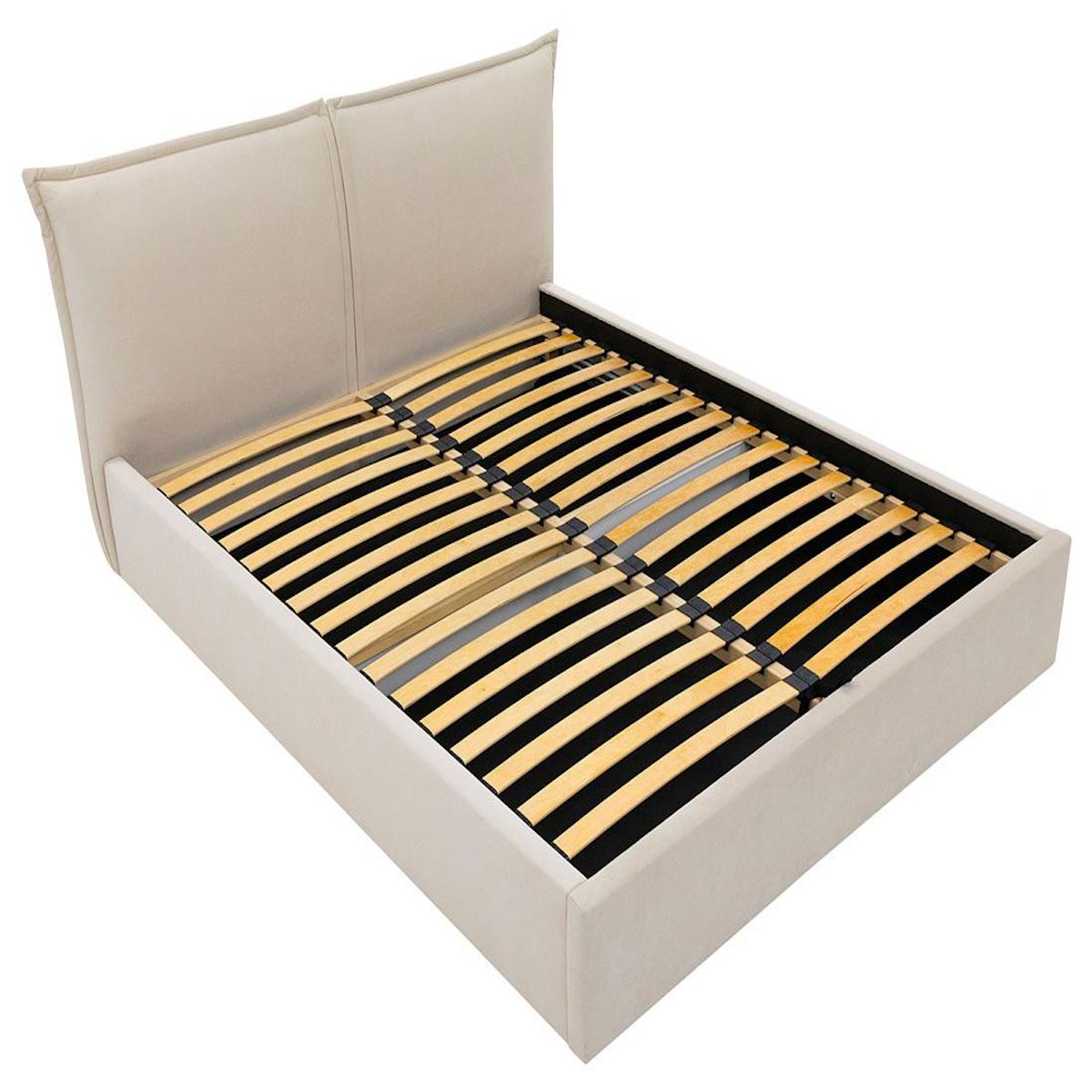 BEST MOBILIER John - lit coffre - 160x200 cm - en velours - sommier inclus