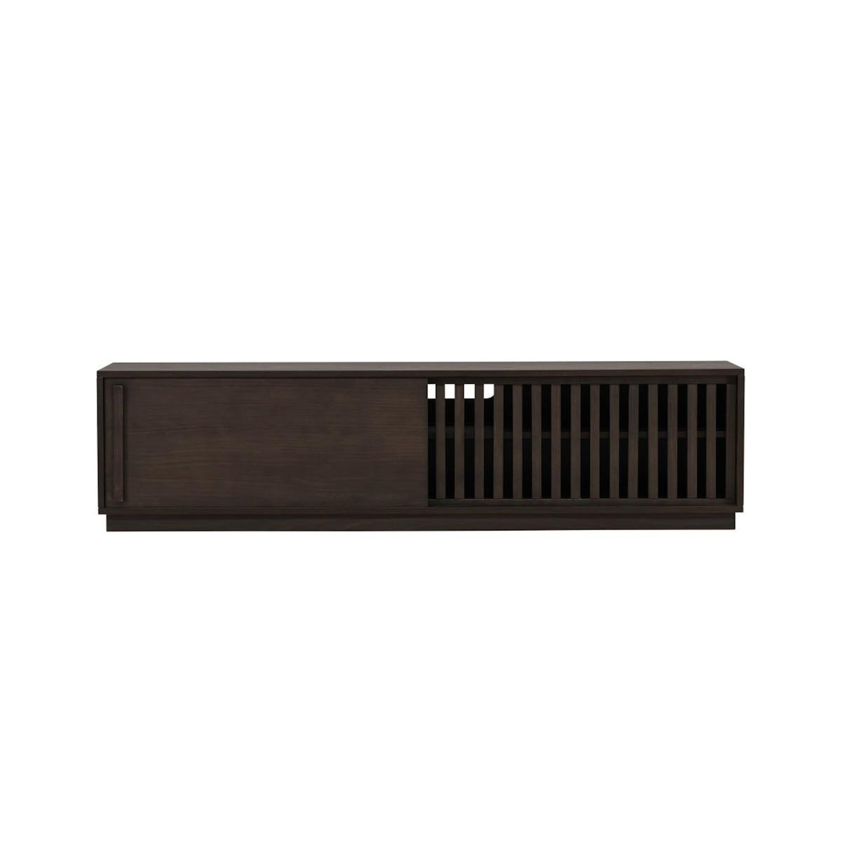 Paris Prix Meuble TV Design Nervuré  Lugo  180cm Marron