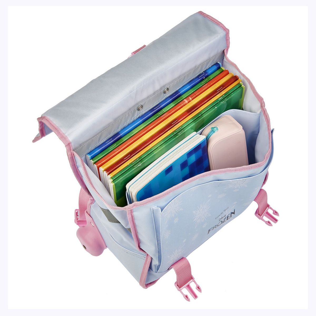 DISNEY Cartable à roulettes bleu La reine des Neiges