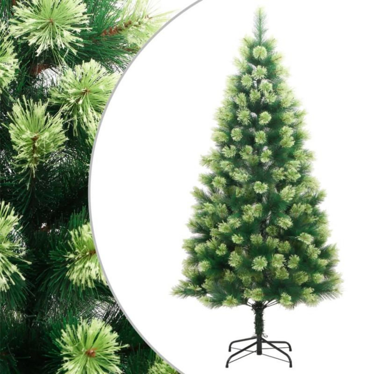 VIDAXL Sapin de Noël artificiel à charnières avec support 180 cm