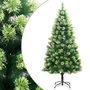 Voir la diapositive 1 : VIDAXL Sapin de Noël artificiel à charnières avec support 180 cm